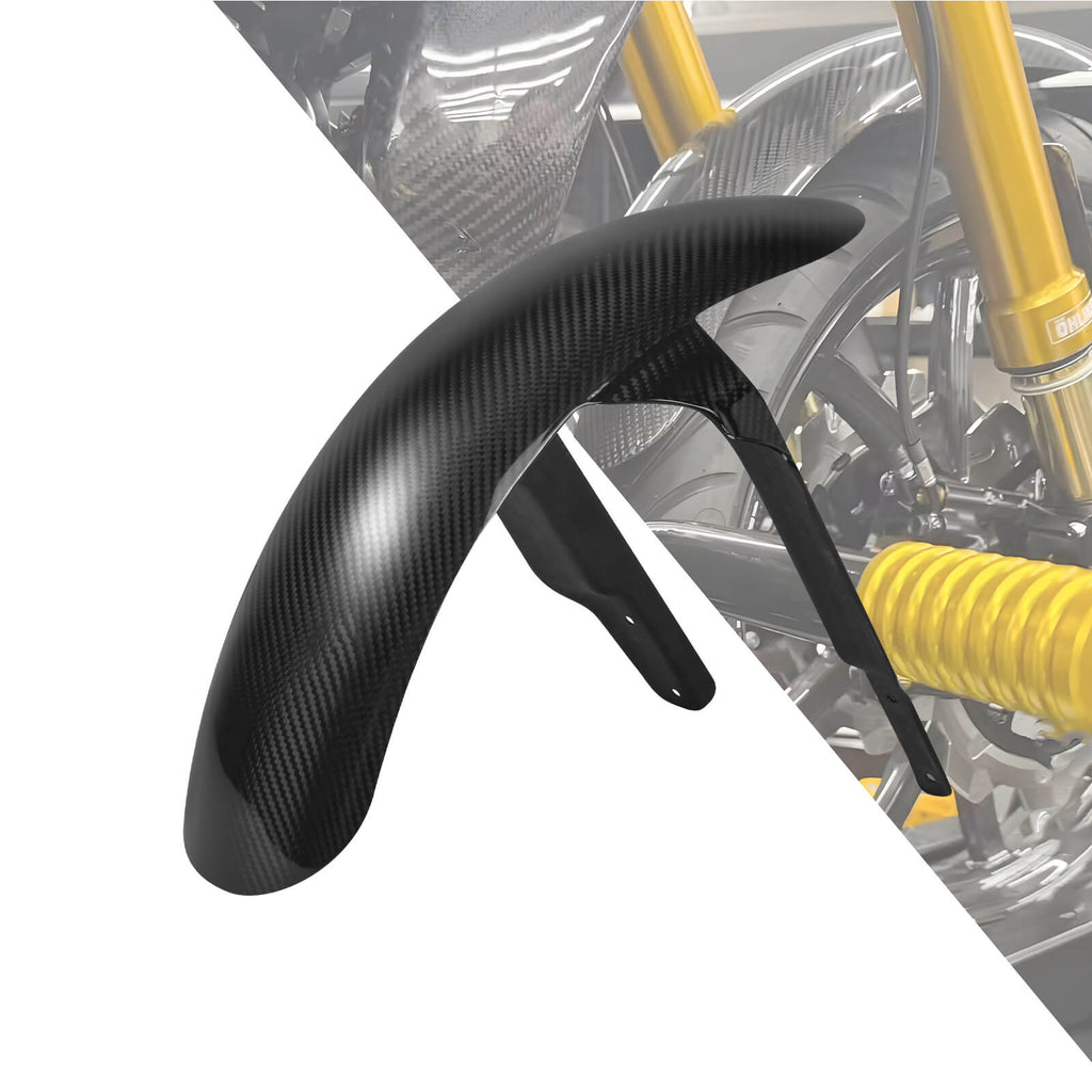 Glossy Twill Carbon Fiber Front Mudguard for Softail Low Rider S ST 2018-2025 | Friomotor