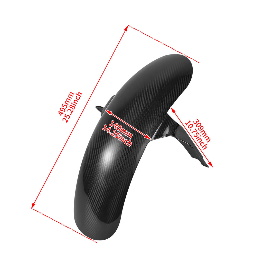 Glossy Twill Carbon Fiber Front Mudguard for Softail Low Rider S ST 2018-2025 | Friomotor
